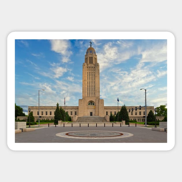 Nebraska State Capitol Building Sticker by jforno